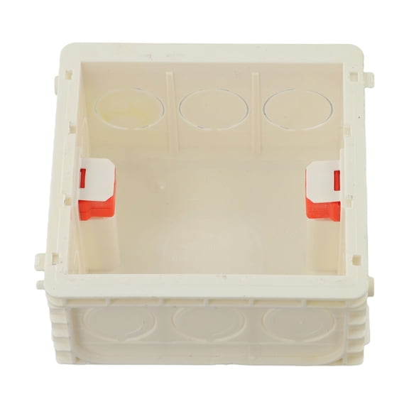 TeeRees 86 Square Recessed internal installation Junction Box Switch Socket Bottom Box,White