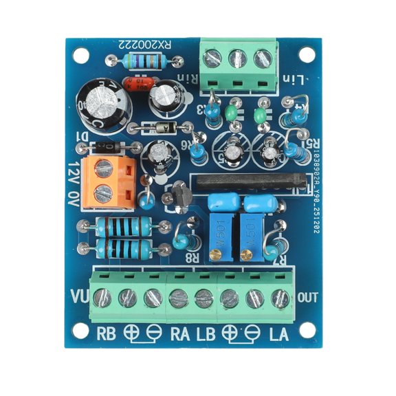 TeeRees AC 12V Vu Meter Driver Board with DB Audio Level Meter Amplifiers Meter Driver Board with DB Meter ACcessorie Circuit Board