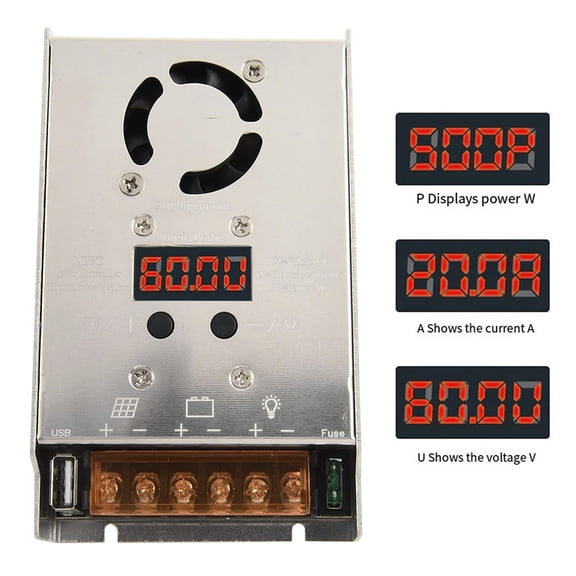 TeeRees Advanced 450W Mppt Step Down Solar Charge Controller with Natural Cooling