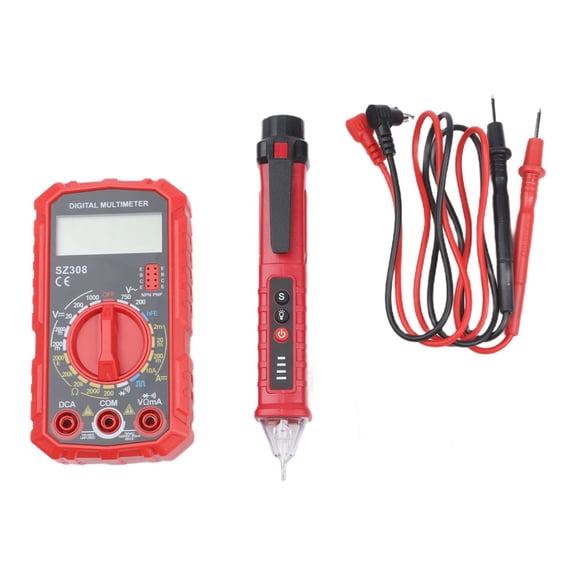 TeeRees Anengs Sz308 Square Wave Digital Multimeter 1999 Counts Hfe Triode Buzzer Tester Ac/Dc Voltage 10A Current Multimeters Meter,Sz308 R-Vd802