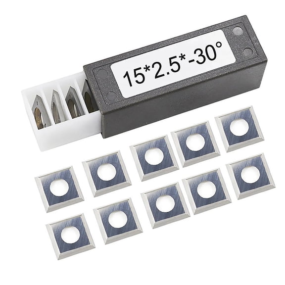 TeeRees Carbide inserts Cutters Set Of 10 for Wood Lathe Turning tools 15mm X 15mm X 2 5mm Designed for Precision Woodworking