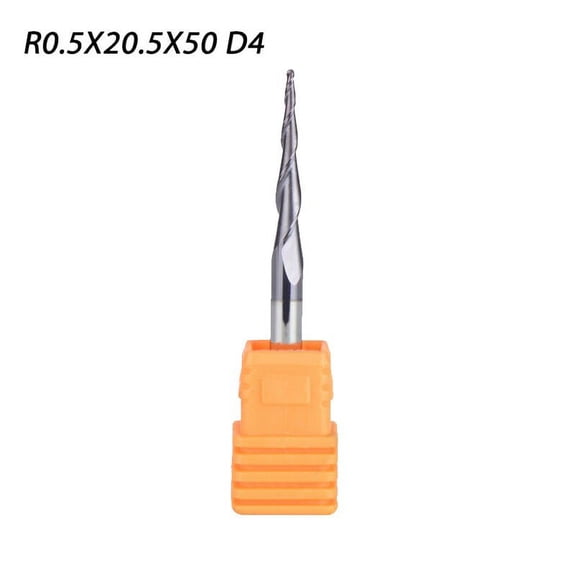 TeeRees Cutter End Mill Milling tool Carving Drill Bit Engraving Shank Tapered 4mm Accessories Ball Nose Cnc Practical