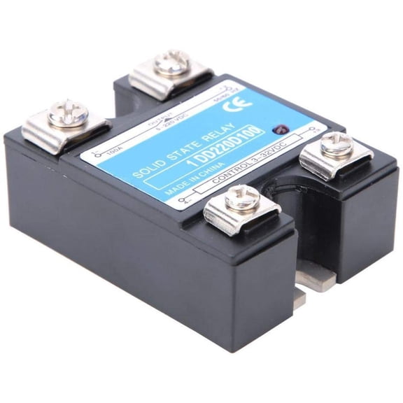 TeeRees Dc-Dc Solid State Relay 100A Solid State Relay for Ssr Dc-Dc Input 3-32V Dc Load 5-220V Dd220D100 Scr Photoelectric Composition