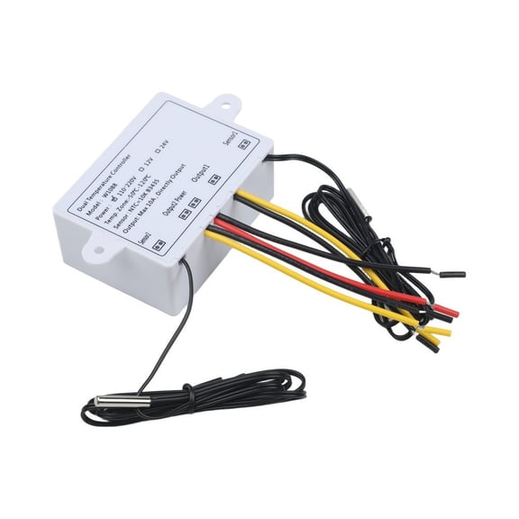 TeeRees Digital Thermostat independent Heat/Cool Control High/Low Temperature Alarm, 220V