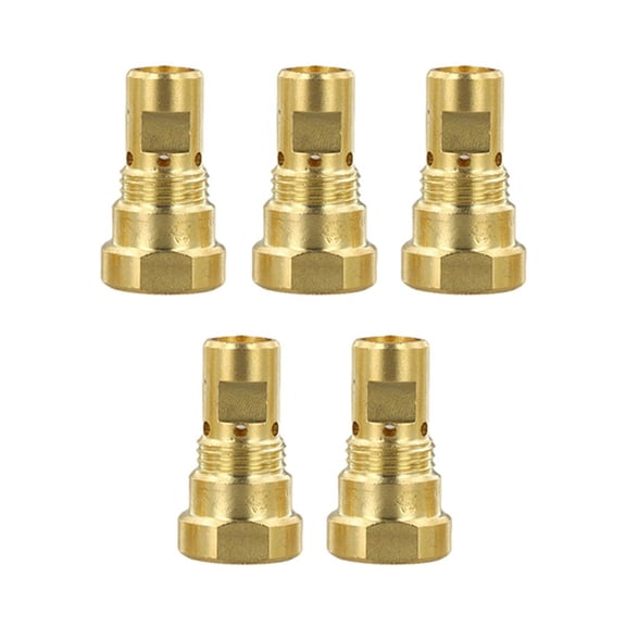 TeeRees Ds1 Gas Diffuser Small Size for Centerfire for Bernard Btb Mig Welding Gas Compatible 5 Pack Welding Nozzles Brass Construction