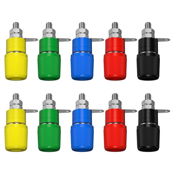 TeeRees Easy to install Banana Socket Binding Post for Electrical Connector, 10Pcs