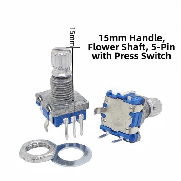 TeeRees Ec11 Potentiometer ReplACement Encoder with 360 Degree Continuous Rotation,Plum 15mm
