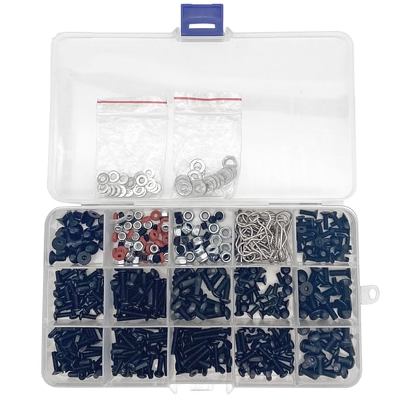 TeeRees Essential Rc Screws Assortment Kit Perfect for Model Cars And Trucks (520Pcs)