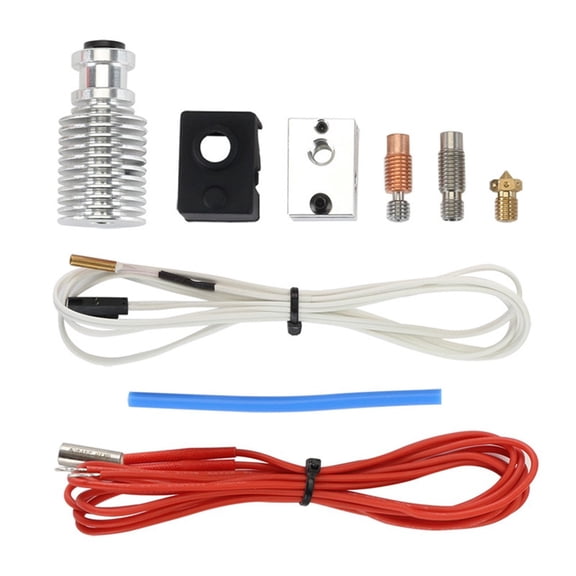 TeeRees Extruder Nozzle Kit for Prusa Mk3S Plus for 3D Printer Accessory with Heating Rods And Temperature Wires for Mk3 Mk3S V6 Head