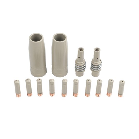 TeeRees Flux Core Nozzles Mig Welding Tips 15Ak Coating Anti-Slag Finish 0.9mm Professional Welding Projects for Mig torch