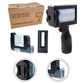 TeeRees Handheld inkjet Printer with ink Cartridges Portable Handheld Printer for Date,B