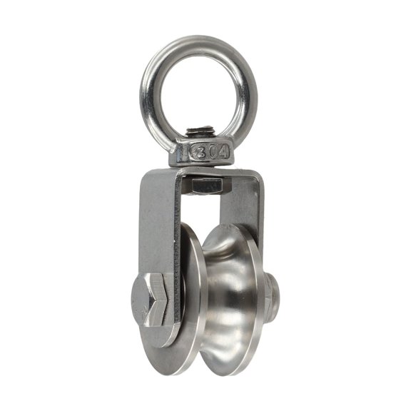 TeeRees Heavy Duty 304 Stainless Steel Pulley with 500Kg Load Capacity And Two Bearings