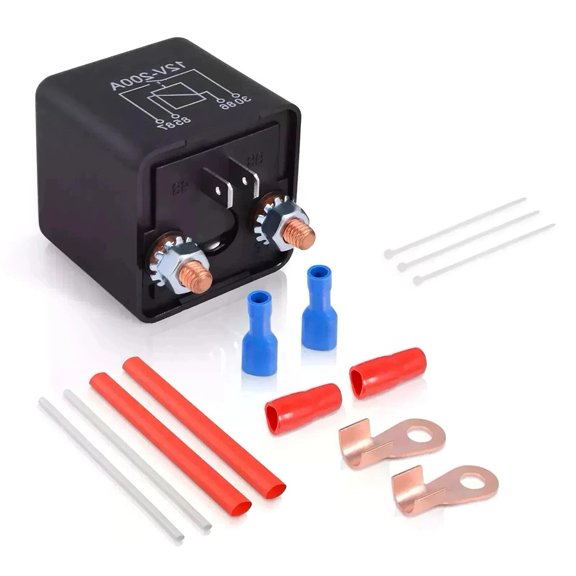 TeeRees High for Current 4 Pin DC 12V 200A Relay Split Switch for Car Truck Motor Motorcycle