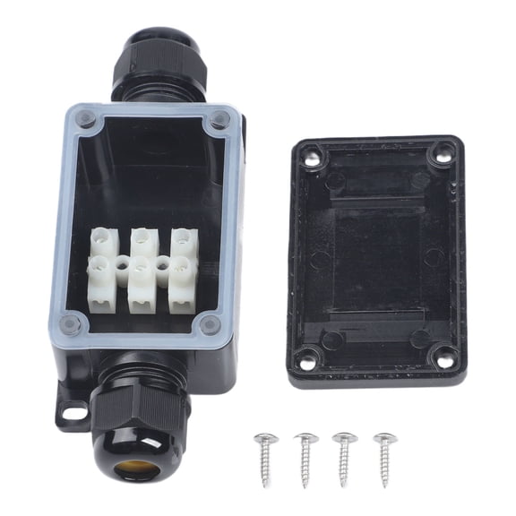 TeeRees Ip66 Waterproof 2Way Junction Box 1In 1Out Cable Connector Outdoor Connectionbox