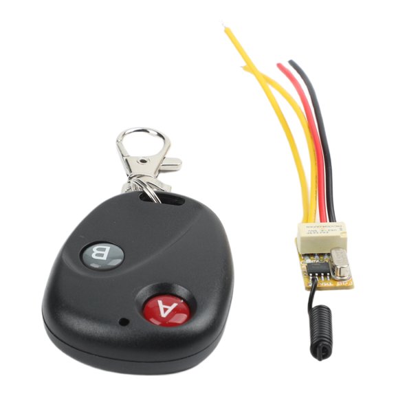 TeeRees Mini Rf Wireless Remote Relay Switch Dc3 5V to 12V with on Off Function,A