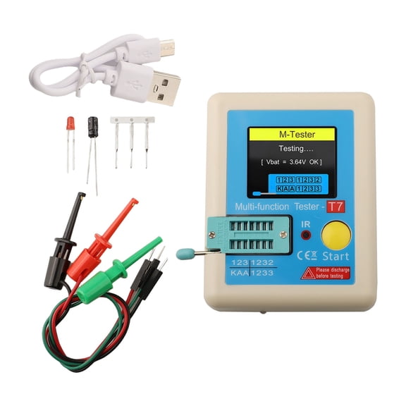 TeeRees Multi-Function Transistor Tester Diy Electronics Projects Self-Calibration