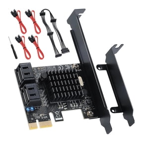 TeeRees Pci-E X1 to for Sata 3.0 Controller Card 4-Port Iii 6Gbps Expansion Cards