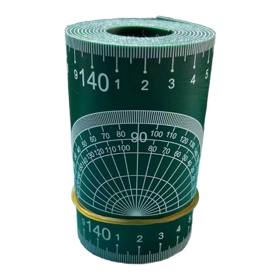 TeeRees Pipe Measuring Tape Wrap Around Ruler for 1 Diameter Pipe Trimming And Fitting Marking tool, Green, Pvc, 6 inch, 1M