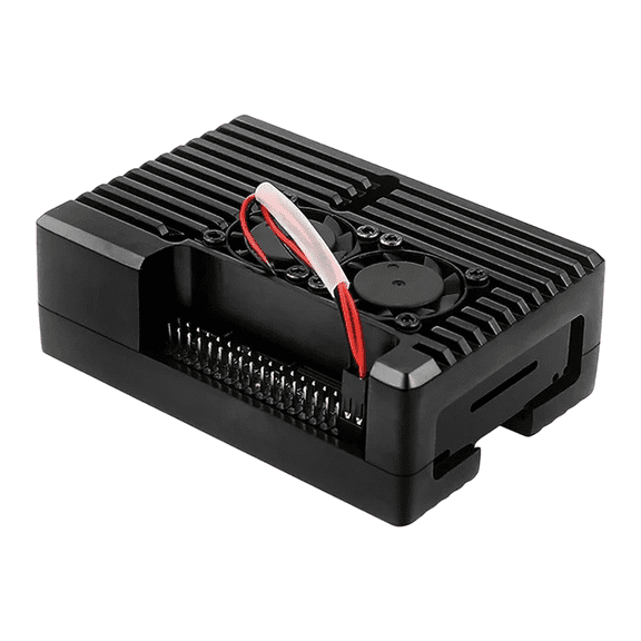 TeeRees Raspberry Pi 4 Case with Dual Fan Arrangement to Enable Reliable Heat Management And Device Longevity, Aluminum