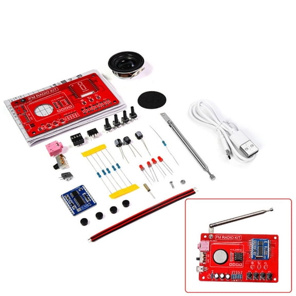 TeeRees Rda5807 for Radio Soldering Kit Portable Radio Diy Electronics Kit Soldering Kit,without Case