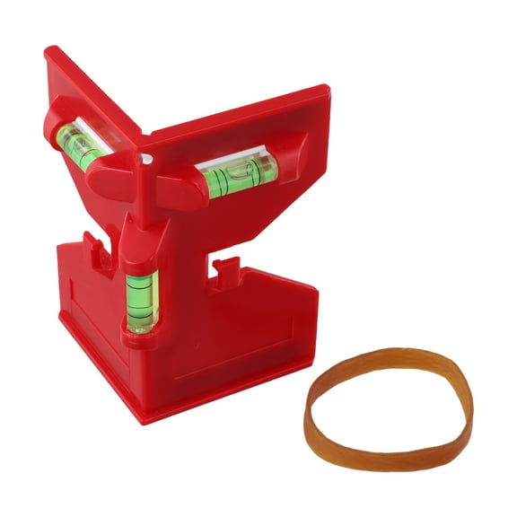 TeeRees Reliable Horizontal Fence Post Pipe Level Angle Meter with 3 Bubble Levels for Construction And Carpentry Applications,Red