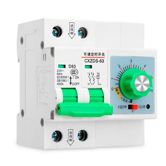 TeeRees Reliable Mechanical Timer Switch for Large Power Electrical Appliances with Timed Operation from Minute to Six Hours