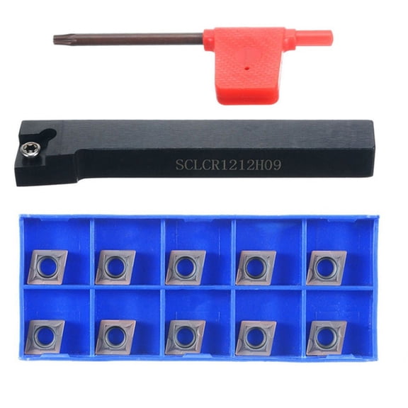 TeeRees Sclcr1212H09 Precision Turning tool Holder Features Quick Change Capability with Ten Quality Ccmt09T304 inserts
