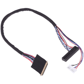 TeeRees Screen Cable 40-Pin 2-Channel 6-Bit interfaces Led Backlight Power interface Lvds Cable for 10.1" 15.6" 17.3" 18.4" Lcd Panels,A