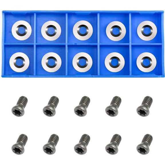 TeeRees Set Of 10 Tungsten Carbide inserts 12mm for Woodturning Perfect for Concave And General for Woodworking Applications