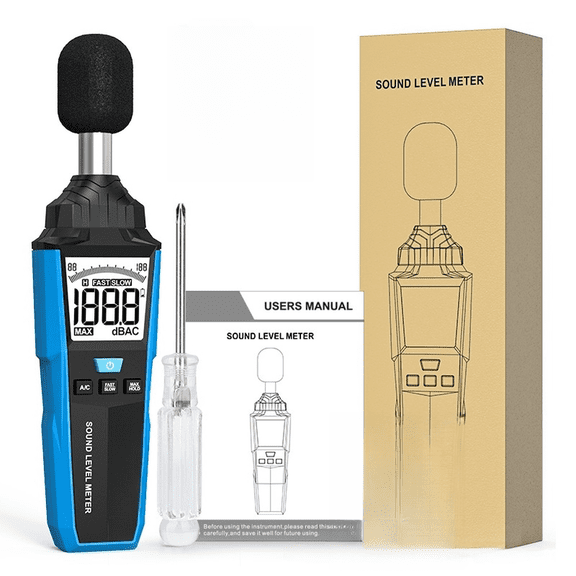 TeeRees Sl720A Portable Handheld Noise Meter, Decibels Detector, Sound Volume Test