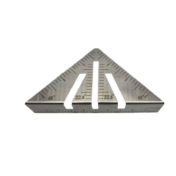 TeeRees Triangular Angle Gauge Miter Square Ruler for Quick Marking Thick-Gauge Small, Metal