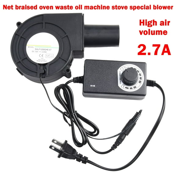 TeeRees Turbo Fan Blower Stove 9733 Volume Air Airflow Bbq Compact Convenient Firewood High Manual Portable Replacing 12V