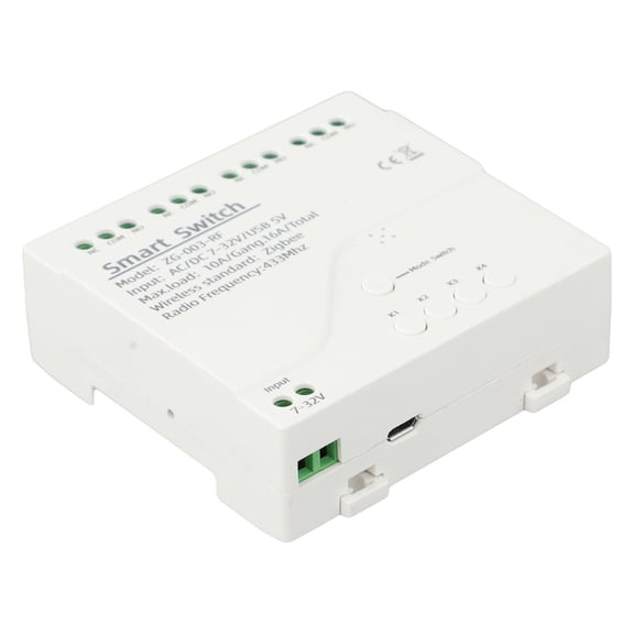 TeeRees Tuyas Smart Zigbees 4-Channel Relay ModuleWifi Motor Switch ModuleVoice-Controlled Switch Micros Relay Module Smart tools,AC/Dc7-32V