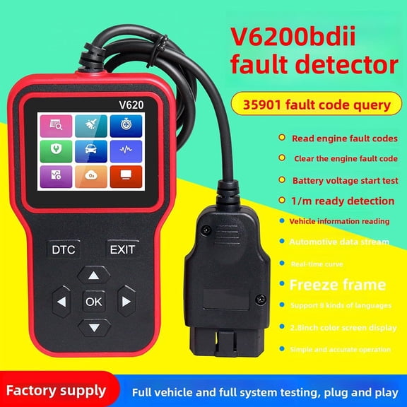 TeeRees V620 Obd2 Code Reader with Freeze Frame Data Stream Mil Status And Vehicle info