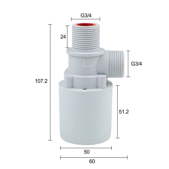 TeeRees Vertical inner Automatic Water Level Control Valve tower Tank Floating Valve,G3/4in