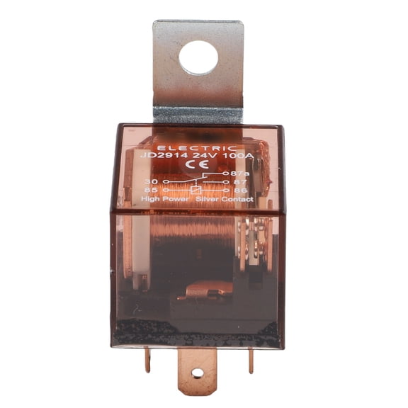 TeeRees Waterproof Car Relay Dc 12V 24V 100A 5-Pin Spdt Control Device Relay Switch Electrical Equipment Power tools Accessories,24V 4PIN 100A