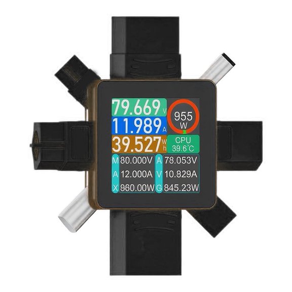 TeeRees XT369 Digital Voltmeter, Ammeter, And Current Capacity Tester Features Power Ripple Plotting Capabilities for Drones AiRCraft,Ag156