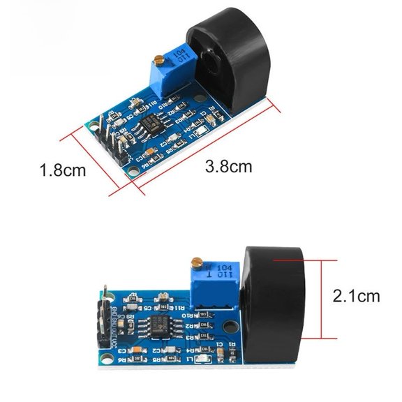 TeeRees Zmct103C Miniature Current Transformer Sensor 5A AC Output DC 5-30V Powered