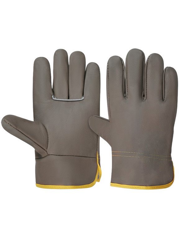 for Premium Cowhide Welding Gloves Heat Resistant Anti for Splash Short Cuff Dark color
