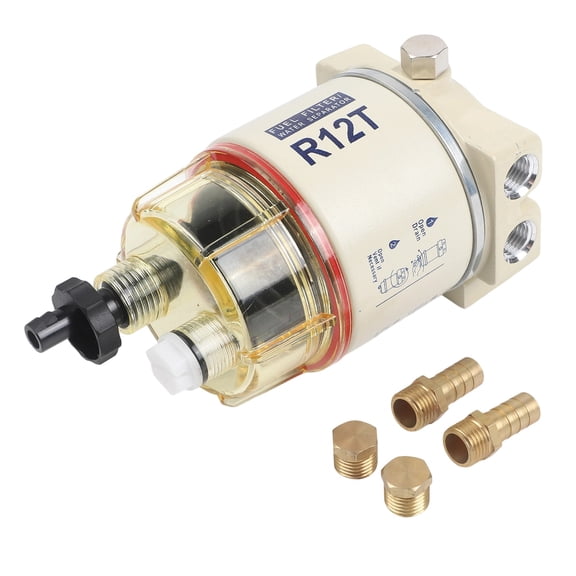 TeeRees for Speedboats Spin-on Filter Water Separator High-Performance Engine Fuel Filter Spin on Design Maximum Flow Rate 15 Gph