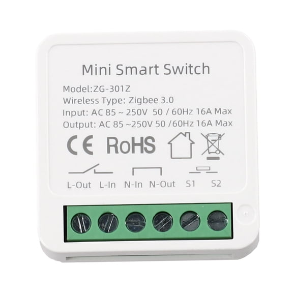TeeRees for Tuya Smart Zigbees 3.0 Wifi Smart Switch, 16A Dual-Control Timer Circuit Breaker Relay, Smart App Control, Alexas Googles