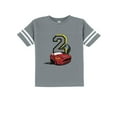 thumbnail image 1 of TeeStars - 2nd Birthday Race Car Party 2 Year Old Boy Toddler Jersey T-Shirt 3T Gray, 1 of 1