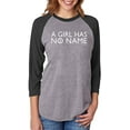 thumbnail image 1 of TeeStars - A Girl Has No Name 3/4 Women Sleeve Baseball Jersey Shirt Small black/gray, 1 of 1