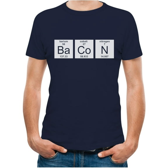 TeeStars - Bacon Chemistry Funny Periodic Table T-Shirt XX-Large Navy