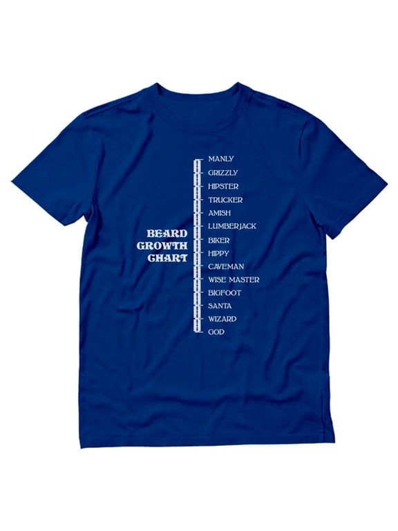 TeeStars - Beard Growth Chart Funny Manly - God Scale Gift Idea T-Shirt XX-Large Blue
