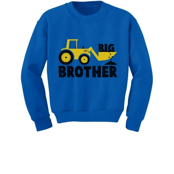 TeeStars - Big Brother Gift for Tractor Loving Boys Toddler/Kids Sweatshirts 5T Blue