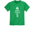 thumbnail image 1 of TeeStars - Birthday Cake - I Can't Keep Calm I'm 5 Children's Cute Kids T-Shirt 4T Green, 1 of 6