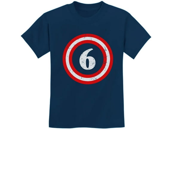 TeeStars - Captain 6th Birthday - Gift for Six Years old Youth Kids T-Shirt X-Small Navy