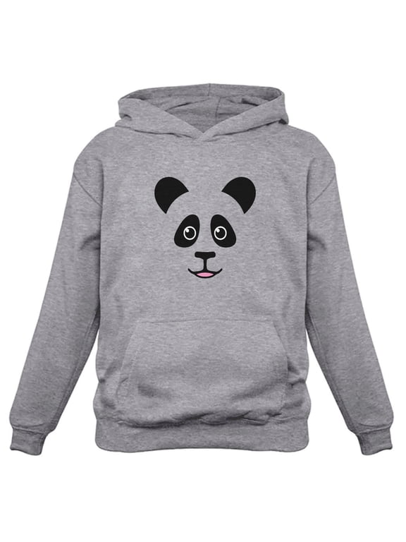 TeeStars - Cute Panda Bear Face - Best Gift for Panda Lovers Women Hoodie Large Gray