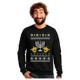 thumbnail image 1 of TeeStars - Funny Jewish Holidays Ugly Christmas Hanukkah Sweatshirt Medium Black, 1 of 4